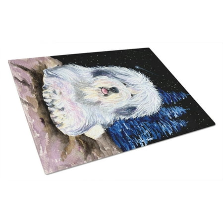 Carolines Treasures SS8443LCB Starry Night Old English Sheepdog Glass Cutting Board Large 12H x 16W multicolor 
Carolines Treasures SS8443LCB Starry Night Old English Sheepdog Glass Cutting Board Large 12H x 16W multicolor