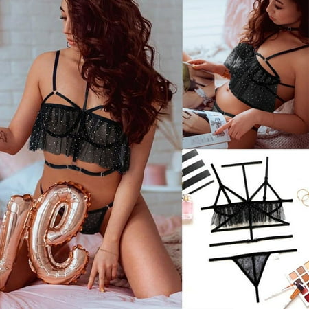 Womens Pajama Sets Women Robes Women Mesh Bandage Hollow Out Wireless Bra + Lingerie Black Set M-3Xl Pajamas For Women Nightgowns Sleep Shirts
Womens Pajama Sets Women Robes Women Mesh Bandage Hollow Out Wireless Bra + Lingerie Black Set M-3Xl Pajamas For Women Nightgowns Sleep Shirts