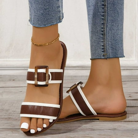 Homadles Women Flat Sandals- on Clearance Beach Flats Comfort Dressy Sandals Coffee Size 9.5
Homadles Women Flat Sandals- on Clearance Beach Flats Comfort Dressy Sandals Coffee Size 9.5