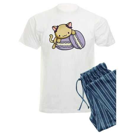 CafePress - Macaron Kitty Pajamas - Men s Light Pajamas