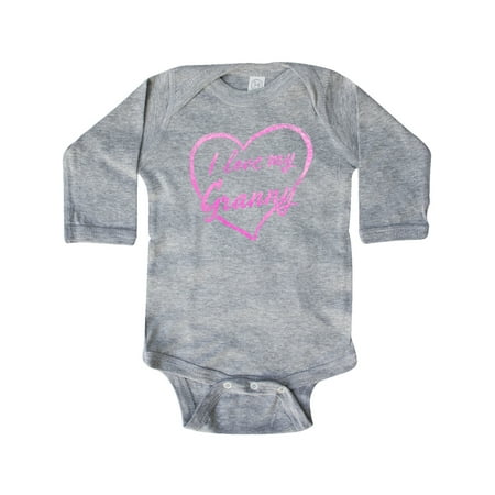 Inktastic I Love My Granny in Pink Chalk Heart Gift Baby Boy or Baby Girl Long Sleeve Bodysuit
Inktastic I Love My Granny in Pink Chalk Heart Gift Baby Boy or Baby Girl Long Sleeve Bodysuit
