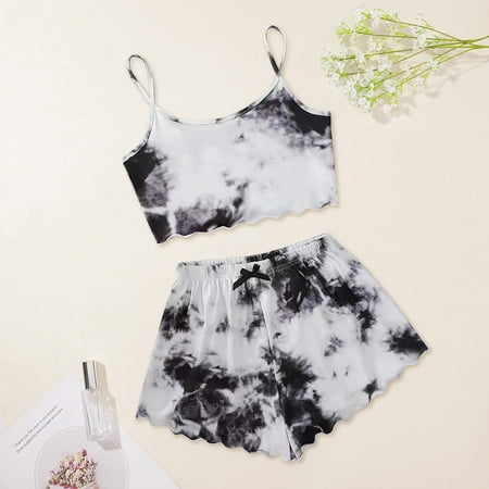 Suits for Women! OTEMRCLOC Women s Cartoon Print Lettuce Trim Cami Top and Shorts Cute Pajama Set Sleepwear White M
Suits for Women! OTEMRCLOC Women s Cartoon Print Lettuce Trim Cami Top and Shorts Cute Pajama Set Sleepwear White M