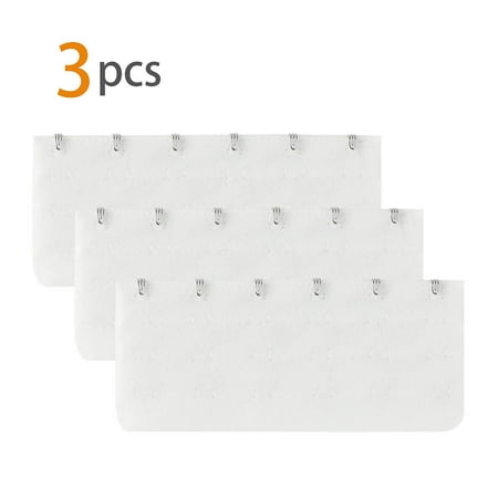 3 Pcs Womens Bra Extender 6 Hook Comfortable Adjustable Soft Bra Strap Extender White One Size
3 Pcs Womens Bra Extender 6 Hook Comfortable Adjustable Soft Bra Strap Extender White One Size
