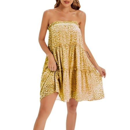Huaai Trendy Dresses Womens Fashion Summer Chiffon Floral Bra Dress Strap Detachable Holiday Dress Evening Dresses Yellow XXL
Huaai Trendy Dresses Womens Fashion Summer Chiffon Floral Bra Dress Strap Detachable Holiday Dress Evening Dresses Yellow XXL