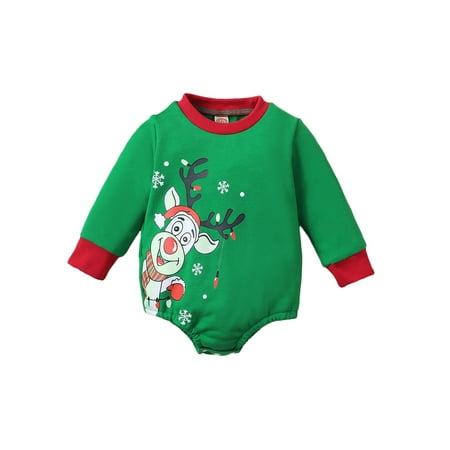 Peyakidsaa Toddler Baby Boys Girls Christmas Romper Long Sleeve Crew Neck Reindeer Print Loose Bodysuit
Peyakidsaa Toddler Baby Boys Girls Christmas Romper Long Sleeve Crew Neck Reindeer Print Loose Bodysuit