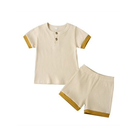 Canrulo Unisex Toddler Baby Boy Girl Summer Clothes T-Shirt Short Pants Ribbed Outfits
Canrulo Unisex Toddler Baby Boy Girl Summer Clothes T-Shirt Short Pants Ribbed Outfits