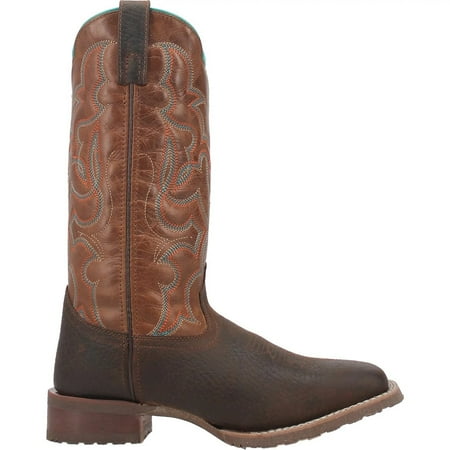 Laredo Men s Odie Leather Boot- Dark Brown/Tan- 12 EW