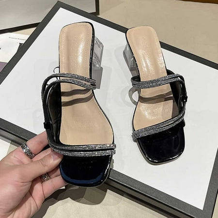 jjayotai Clearance Sandals for Women Women s Sandals Summer Fashion Rhinestone Square Head Chunky Heel Sandals Rollbacks Black
jjayotai Clearance Sandals for Women Women s Sandals Summer Fashion Rhinestone Square Head Chunky Heel Sandals Rollbacks Black