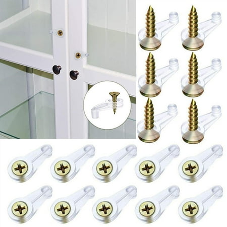10pcs Glass Door Retainer Clips Plastic Glass Panel Retainer Clips Mirror Clips With Screws For Cabinet Door
10pcs Glass Door Retainer Clips Plastic Glass Panel Retainer Clips Mirror Clips With Screws For Cabinet Door