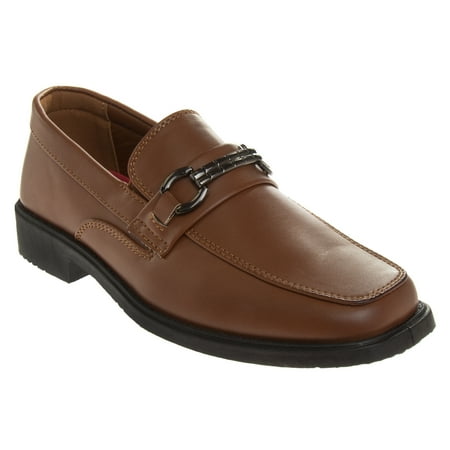 Josmo Boys Slip on dress shoes w/ metal accent