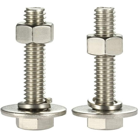 4 Sets 3/8-16 x 3-1/2 Hex Head Screws Bolts Nuts Extra-large and Thick Flat & Lock Washers Fully Threaded Stainless Steel 18-8 Bright Finish 
4 Sets 3/8-16 x 3-1/2 Hex Head Screws Bolts Nuts Extra-large and Thick Flat & Lock Washers Fully Threaded Stainless Steel 18-8 Bright Finish