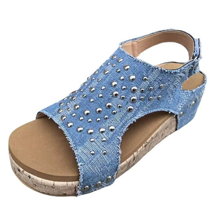 Jungdeepe Women s High Heeled Thick Soled Sandals Fashionable Rhinestone Denim Sandals
Jungdeepe Women s High Heeled Thick Soled Sandals Fashionable Rhinestone Denim Sandals