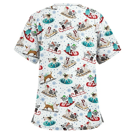 OAVQHLG3B Womens Short Sleeve V-Neck Tops Workwear T-Shirt Christmas Thanksgiving Print Cute Scrub_Top Working Uniform Blouse
OAVQHLG3B Womens Short Sleeve V-Neck Tops Workwear T-Shirt Christmas Thanksgiving Print Cute Scrub_Top Working Uniform Blouse