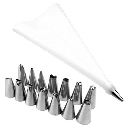 16pcs Icing Piping Nozzle Icing Tips Set Cream Pastry Bag Stainless Steel Pastry Tips Converter DIY Cake Decorating Tools
16pcs Icing Piping Nozzle Icing Tips Set Cream Pastry Bag Stainless Steel Pastry Tips Converter DIY Cake Decorating Tools