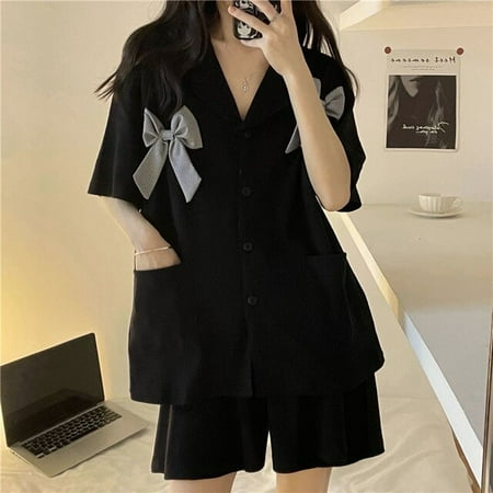 CoCopeaunt Summer womens pajamas two-piece cartoon printed Korean style home clothes cute pajamas Short Sleeve Sleepwear Loungewear
CoCopeaunt Summer womens pajamas two-piece cartoon printed Korean style home clothes cute pajamas Short Sleeve Sleepwear Loungewear