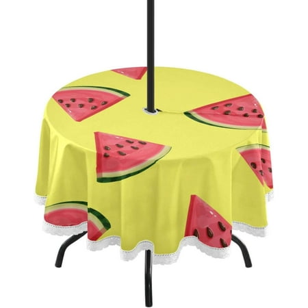 GZHJMY Watermelon Pattern Round Table Cloth 60 Heat Resistant Table Cover with Umbrella Hole and Zipper for Outdoor Camping Picnic Party BBQ
GZHJMY Watermelon Pattern Round Table Cloth 60 Heat Resistant Table Cover with Umbrella Hole and Zipper for Outdoor Camping Picnic Party BBQ