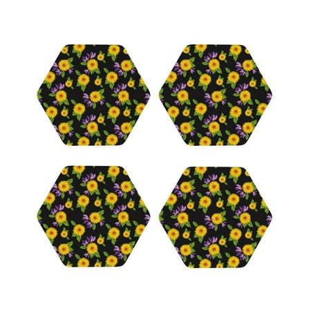 Leather Coasters with Heat-resistant for Drinks Purple Yellow Daisies Flowers -标题2 Hexagon
Leather Coasters with Heat-resistant for Drinks Purple Yellow Daisies Flowers -标题2 Hexagon