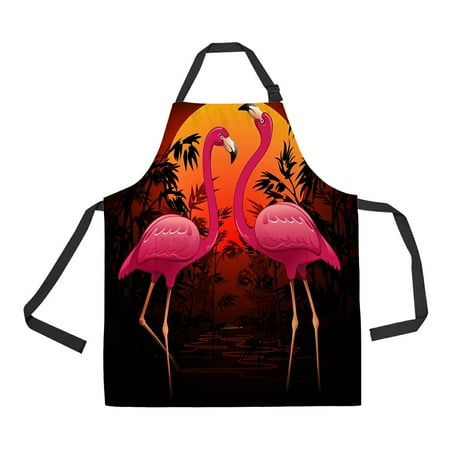 ABPHQTO Pink Flamingos On Tropical Peaceful Sunset Apron Home Kitchen Apron with Pockets
ABPHQTO Pink Flamingos On Tropical Peaceful Sunset Apron Home Kitchen Apron with Pockets