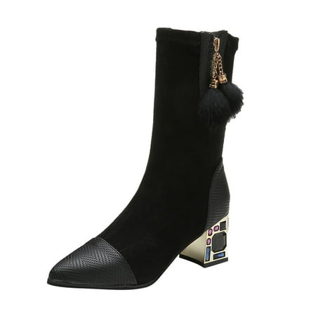 TAIAOJING Womens Boots Autumn And Winter New British Slim Thick Heel Pointed High Heel Elastic Sock Boots Fashion Shoes
TAIAOJING Womens Boots Autumn And Winter New British Slim Thick Heel Pointed High Heel Elastic Sock Boots Fashion Shoes