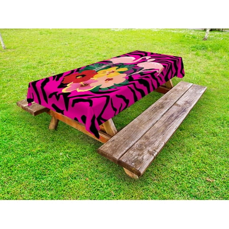 Pink Zebra Outdoor Tablecloth Exotic Love Pink Flamingos on Hibiscus Bouquet Striped Background Boho Graphic Decorative Washable Fabric Picnic Tablecloth 58 X 104 Inches Multicolor by Ambesonne
Pink Zebra Outdoor Tablecloth Exotic Love Pink Flamingos on Hibiscus Bouquet Striped Background Boho Graphic Decorative Washable Fabric Picnic Tablecloth 58 X 104 Inches Multicolor by Ambesonne