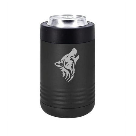 

Can and Bottle Cooler Insulator Stainless Steel Double Wall Vacuum Insulated Beverage Drink Holder Tribal Wolf