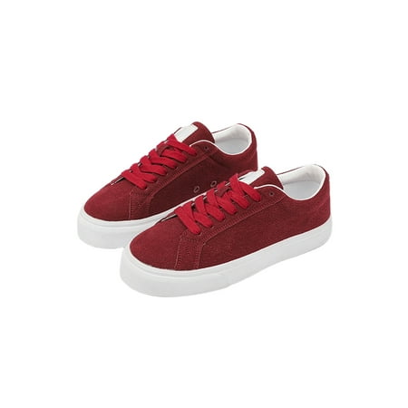 Fangasis Womens Flats Lace Up Sneakers Multi Colors Skate Shoe Women Vintage Sneaker Travel Non-slip Comfort Casual Walking Shoes Wine Red 5.5
Fangasis Womens Flats Lace Up Sneakers Multi Colors Skate Shoe Women Vintage Sneaker Travel Non-slip Comfort Casual Walking Shoes Wine Red 5.5