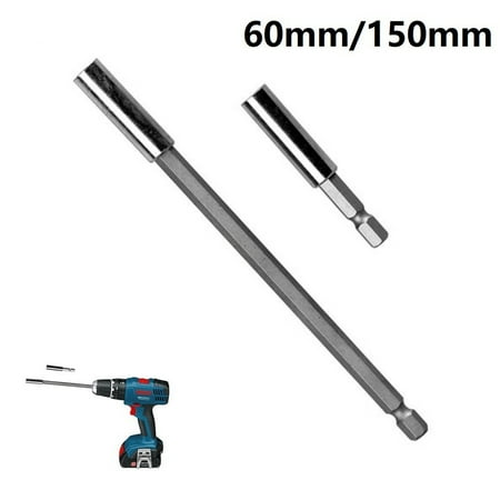 Leke 2pcs Magnetic Extension Bit Holder 60 & 150mm 1/4\ Hex Screwdriver Drill