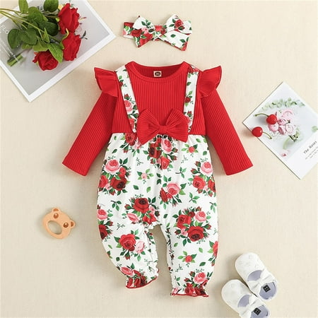 NIUREDLTD Baby Spring And Autumn 2 Year Old Long Sleeved Floral Headbands Romper Red Floral Clothing
NIUREDLTD Baby Spring And Autumn 2 Year Old Long Sleeved Floral Headbands Romper Red Floral Clothing