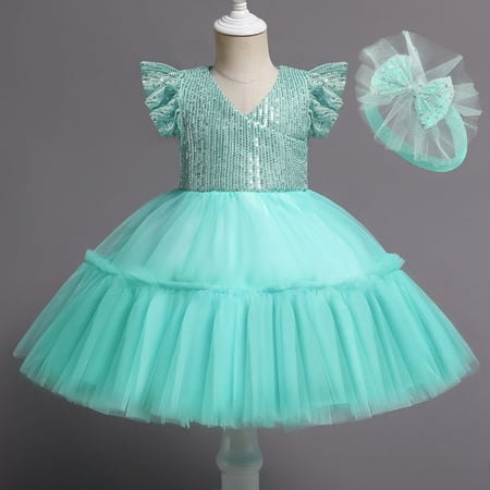 KONBECA Baby Girls Princess Dress Little Girls Party Wedding Formal Dresses Evening Dress Birthday Dress Headband with Bow Kids Pageant Flower Girl Sleeveless Dress Green (1-2 Years)
KONBECA Baby Girls Princess Dress Little Girls Party Wedding Formal Dresses Evening Dress Birthday Dress Headband with Bow Kids Pageant Flower Girl Sleeveless Dress Green (1-2 Years)