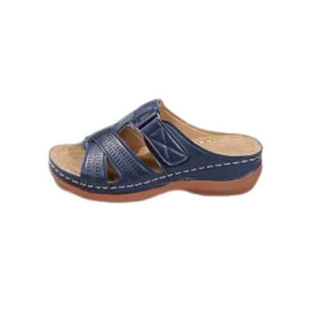 Woobling Ladies Wedge Sandals Beach Slides Summer Orthotic Sandal Womens Slide Slippers Comfort Casual Shoes Platform Peep Toe Navy Blue 5.5
Woobling Ladies Wedge Sandals Beach Slides Summer Orthotic Sandal Womens Slide Slippers Comfort Casual Shoes Platform Peep Toe Navy Blue 5.5