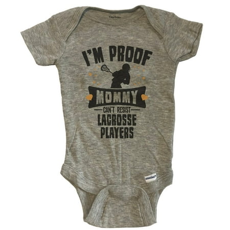 Funny Lacrosse Baby Bodysuit - I m Proof Mommy Can t Resist Lacrosse Players Baby Bodysuit - Grey
Funny Lacrosse Baby Bodysuit - I m Proof Mommy Can t Resist Lacrosse Players Baby Bodysuit - Grey