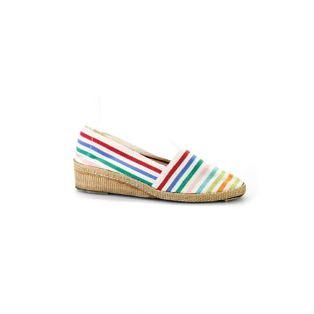Pre-owned|Unisa Womens Striped Slide On Wedges White Multi Colored Size 6 B
Pre-owned|Unisa Womens Striped Slide On Wedges White Multi Colored Size 6 B