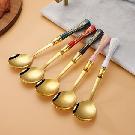 2Pcs Serving Spoon Rustproof Mirror Polished Stainless Steel Long Handle Floral Print Dessert Spoon for Home
2Pcs Serving Spoon Rustproof Mirror Polished Stainless Steel Long Handle Floral Print Dessert Spoon for Home