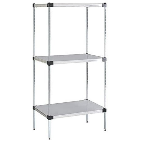 21 Deep x 42 Wide x 54 High 3 Tier Stainless Steel Solid Starter Shelving Unit
21 Deep x 42 Wide x 54 High 3 Tier Stainless Steel Solid Starter Shelving Unit