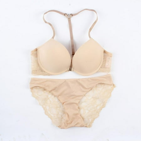 Wuffmeow Womens Front Closure Lace Racer Back Racerback Push Up Bras Seamless Bra +Thong
Wuffmeow Womens Front Closure Lace Racer Back Racerback Push Up Bras Seamless Bra +Thong