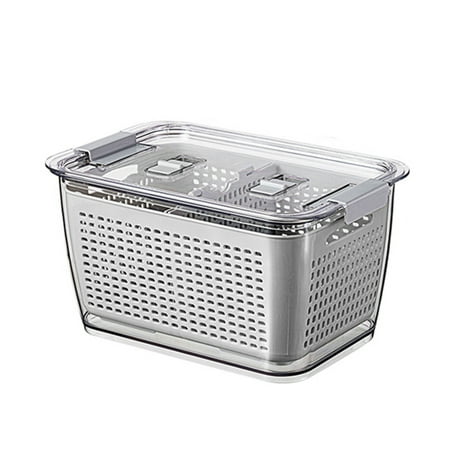 3-in-1 Multifunctional Draining Crisper With Strainers Storage Containers With Vents Storage Containers For Vegetable Storage Gray L
3-in-1 Multifunctional Draining Crisper With Strainers Storage Containers With Vents Storage Containers For Vegetable Storage Gray L