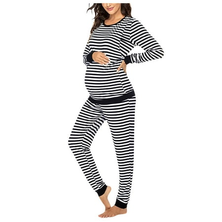 Breastfeed Tops Women Women Maternity Long Sleeve Nursing T-shirt Tops+Striped Pants Pajamas Set Suit Bridesmaid Pajama Set
Breastfeed Tops Women Women Maternity Long Sleeve Nursing T-shirt Tops+Striped Pants Pajamas Set Suit Bridesmaid Pajama Set