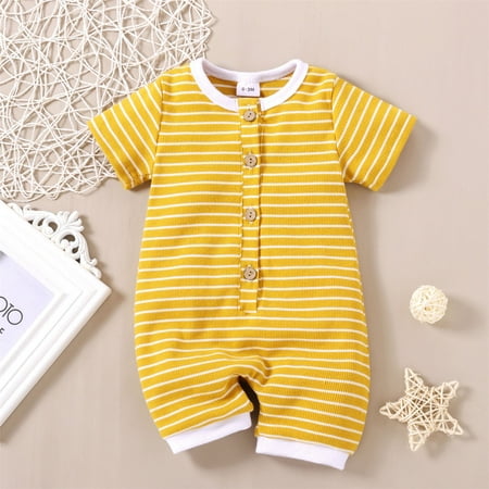 NIUREDLTD Kids Baby Girls Boys Shorts Sleeves Stripe Ribbed Romper Bodysuit Jumpsuit Suit
NIUREDLTD Kids Baby Girls Boys Shorts Sleeves Stripe Ribbed Romper Bodysuit Jumpsuit Suit