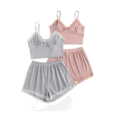 2sets Casual Spaghetti Strap Short Sets Sleeveless Multicolor Womens Pajama Sets (Women s)
2sets Casual Spaghetti Strap Short Sets Sleeveless Multicolor Womens Pajama Sets (Women s)