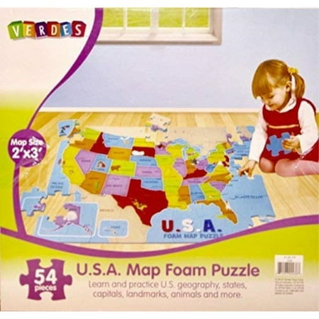 verdes usa map foam puzzle