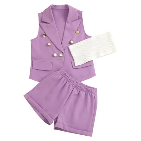 GDEGE Kids Toddler Jacket Coat Casual Fashion Jacket Coat Summer Toddler Girls Sleeveless Solid Colour Coat Vest Shorts Three Piece Outfits Set for Kids Jacket Coat
GDEGE Kids Toddler Jacket Coat Casual Fashion Jacket Coat Summer Toddler Girls Sleeveless Solid Colour Coat Vest Shorts Three Piece Outfits Set for Kids Jacket Coat