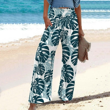 〖Roliyen〗Palazzo Pants For Women High Waist Wide Leg Palazzo Lounge Floral Prints Pants For Women Smocked Elastic Waist Loose Comfy Casual Pajama Pants Pockets
〖Roliyen〗Palazzo Pants For Women High Waist Wide Leg Palazzo Lounge Floral Prints Pants For Women Smocked Elastic Waist Loose Comfy Casual Pajama Pants Pockets