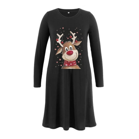 Leutsin Women Maternity Wear Christmas Deer Head Printed Long Thickened Long Sleeve Round Neck Pocket Dress
Leutsin Women Maternity Wear Christmas Deer Head Printed Long Thickened Long Sleeve Round Neck Pocket Dress