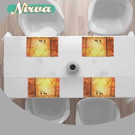 Autumn Deer Tree Fall Placemats Set of 4 Fall 12 x 18 in Washable Heat-Resistant Table Place Mats Rectangle for Kitchen Dining Table Home Decoration Orange
Autumn Deer Tree Fall Placemats Set of 4 Fall 12 x 18 in Washable Heat-Resistant Table Place Mats Rectangle for Kitchen Dining Table Home Decoration Orange