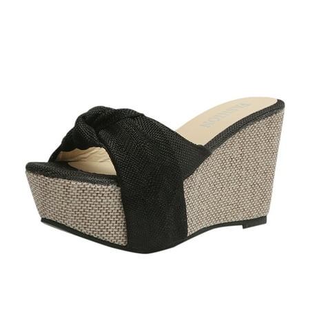 Cptfadh Slippers For Women Shoes New Summer High Heels Bow Waterproof Table Linen Women s Sandals
Cptfadh Slippers For Women Shoes New Summer High Heels Bow Waterproof Table Linen Women s Sandals