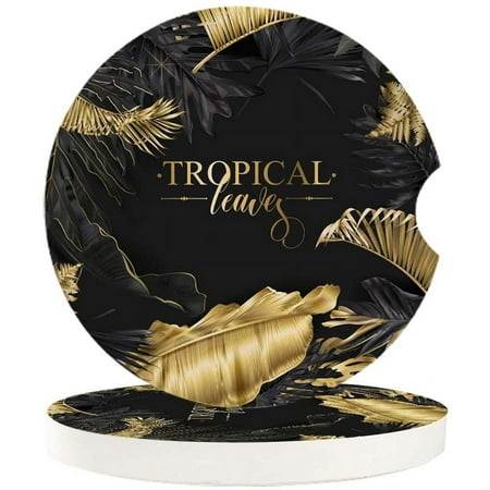 FMSHPON Golden Tropical Plant Leaves Set of 6 Car Coaster for Drinks Absorbent Ceramic Stone Coasters Cup Mat with Cork Base for Home Kitchen Room Coffee Table Bar Decor
FMSHPON Golden Tropical Plant Leaves Set of 6 Car Coaster for Drinks Absorbent Ceramic Stone Coasters Cup Mat with Cork Base for Home Kitchen Room Coffee Table Bar Decor