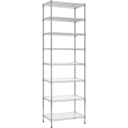 CH&q 8-Tier Wire Shelving Unit Adjustable Pantry Shelves Metal Shelving with 8 Shelves Steel Storage Rack for Storage or Two 4-Tier Shelving Units with 8 Pieces of PE mat NSF Certified Chrome
CH&q 8-Tier Wire Shelving Unit Adjustable Pantry Shelves Metal Shelving with 8 Shelves Steel Storage Rack for Storage or Two 4-Tier Shelving Units with 8 Pieces of PE mat NSF Certified Chrome
