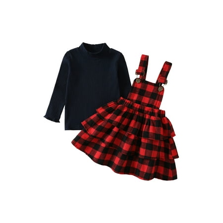 Canrulo Toddler Baby Girls Christmas Outfits Ribbed Knitted Long Sleeve T-Shirt Top Plaid Suspender Skirt 2Pcs Clothes Red 2-3 Years
Canrulo Toddler Baby Girls Christmas Outfits Ribbed Knitted Long Sleeve T-Shirt Top Plaid Suspender Skirt 2Pcs Clothes Red 2-3 Years