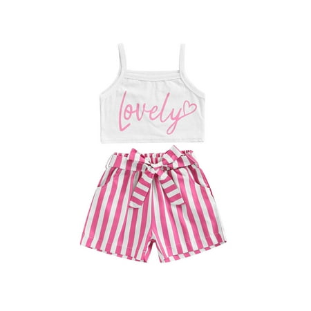 ZIYIXIN Toddler Baby Girls Casual Suit Letter Printed Sleeveless Sling Tops + Stripe Short Pants with Belt Summer Clothes White 2-3 Years
ZIYIXIN Toddler Baby Girls Casual Suit Letter Printed Sleeveless Sling Tops + Stripe Short Pants with Belt Summer Clothes White 2-3 Years