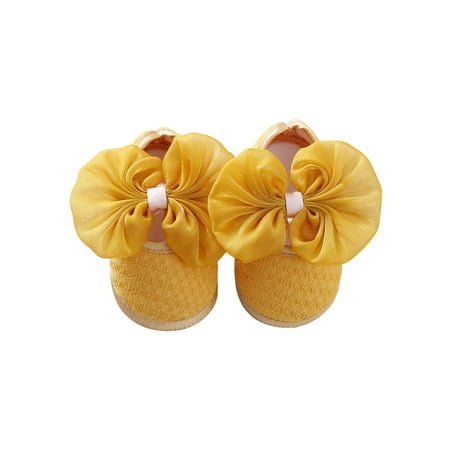 Wazshop Toddler Mary Jane Bowknot Loafers Soft Sole Princess Shoe Cute Slip On Flats Infant Dress Shoes Round Toe Sweet Yellow 3C
Wazshop Toddler Mary Jane Bowknot Loafers Soft Sole Princess Shoe Cute Slip On Flats Infant Dress Shoes Round Toe Sweet Yellow 3C
